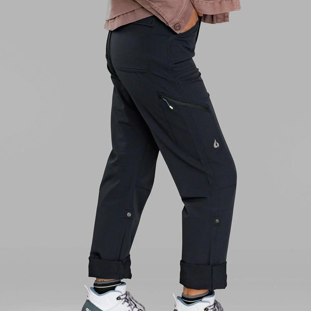 Black Utility Tech Joggers with Zip Pocket